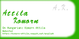 attila komorn business card